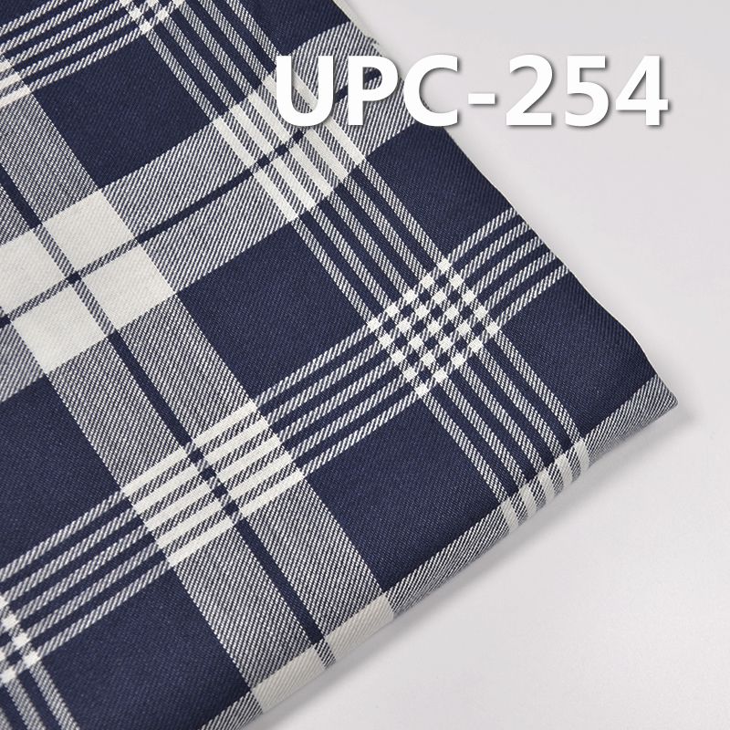 全棉色織格子布 136g/m2 57/58" 100%棉學院風靛藍色織格仔布 UPC-254