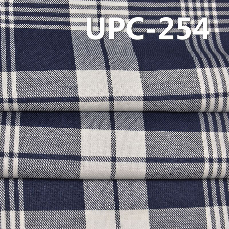 全棉色織格子布 136g/m2 57/58" 100%棉學院風靛藍色織格仔布 UPC-254