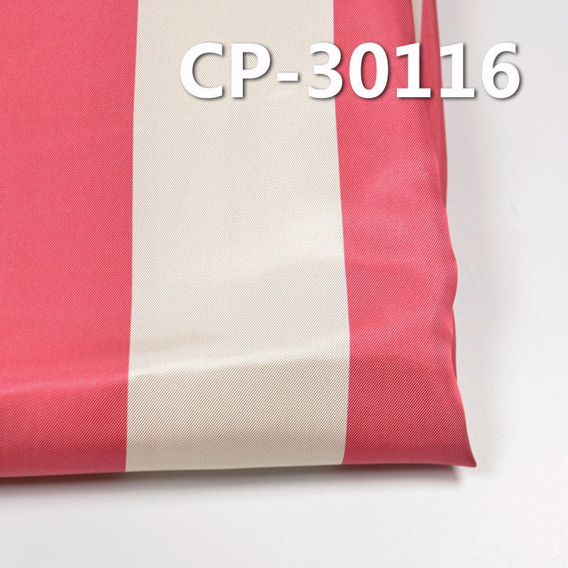 人絲斜紋印花布 135g/m2 52/54" 100%人絲斜紋印花條子布 CP-30116