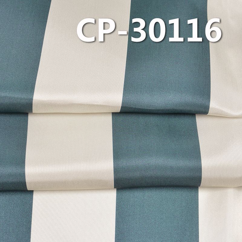 人丝斜纹印花布 135g/m2 52/54" 100%人丝斜纹印花条子布 CP-30116