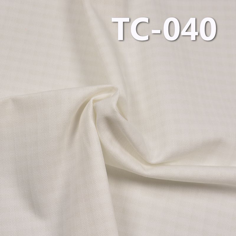 棉涤人字斜染色布 220g/m2 58/59" 63%棉37%涤交织人字斜布 TC-040