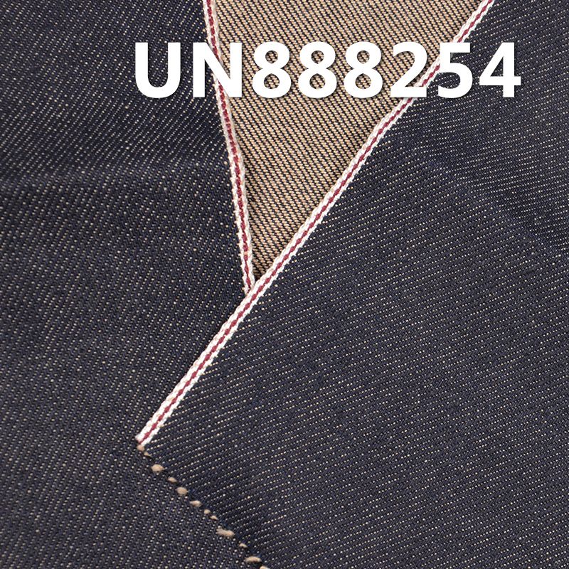 全棉右斜彩棉底红边牛仔布 12.8oz 33-34“ UN888254