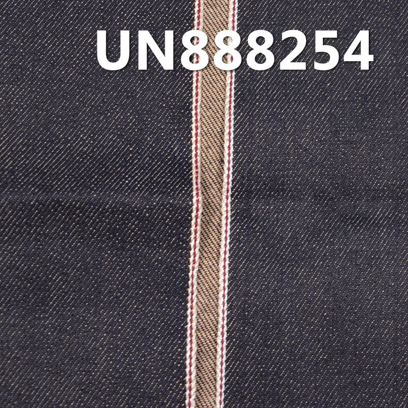 全棉右斜彩棉底红边牛仔布 12.8oz 33-34“ UN888254