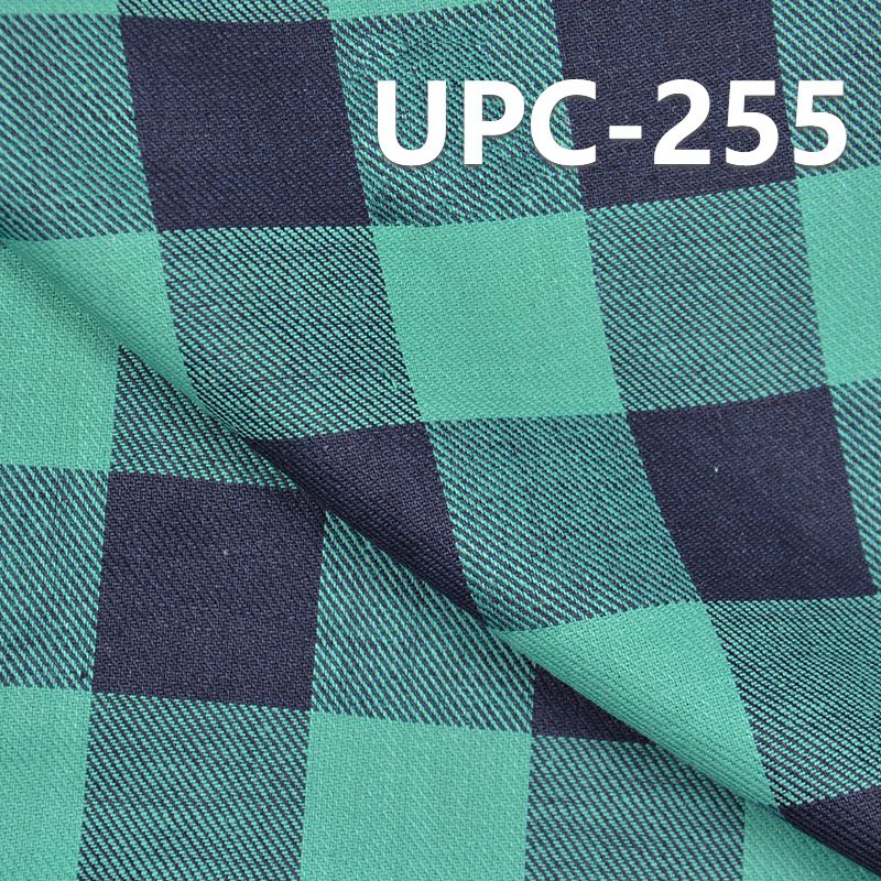 全棉色織格子布 150g/m2 56/57" 全棉學院風INDIGO色織格子布 UPC-255