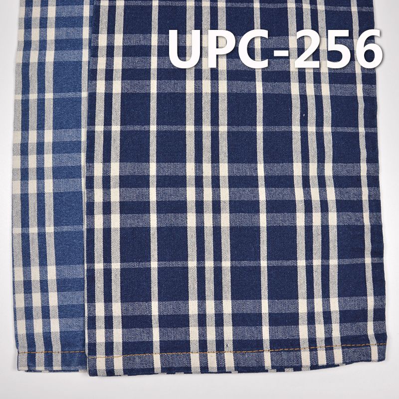 全棉色织格子布|288g/m2学院风靛蓝色织格仔布|裤子 裙子 外套面料