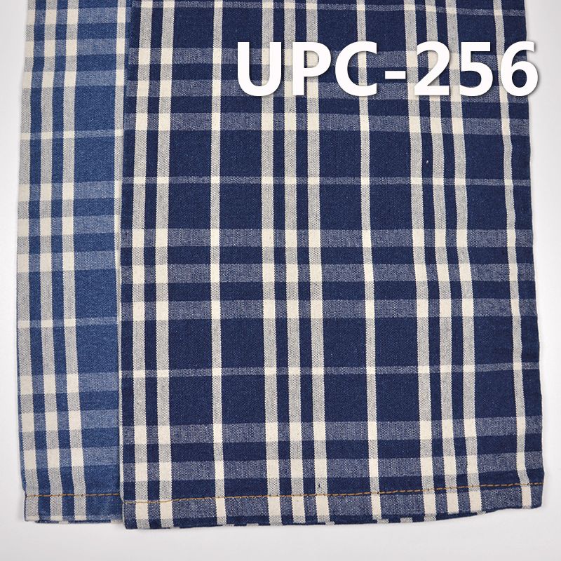 全棉色織格子布 8.5OZ 58.5" 全棉學院風INDIGO色織格子 UPC-256