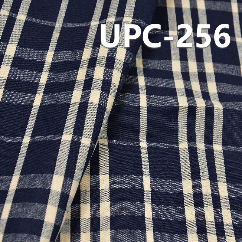 全棉色织格子布|288g/m2学院风靛蓝色织格仔布|裤子 裙子 外套面料