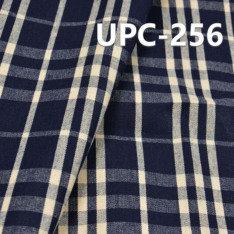 全棉色織格子布 8.5OZ 58.5" 全棉學院風INDIGO色織格子 UPC-256