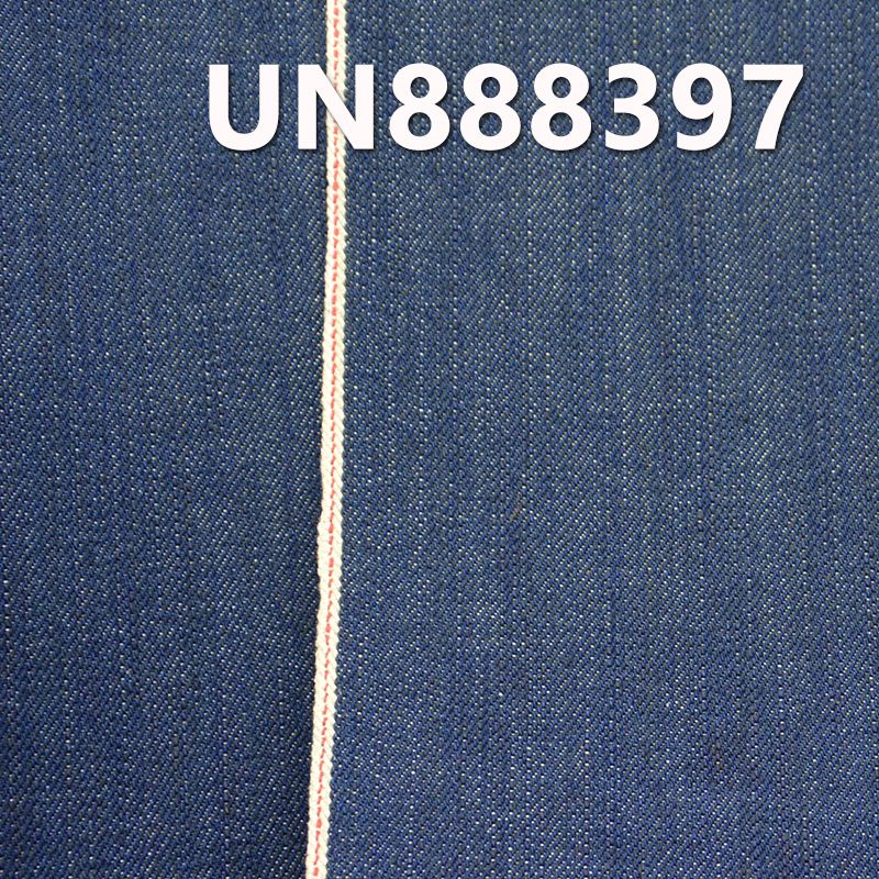 100%棉竹节右斜红边牛仔布 13.5oz 30" UN888397