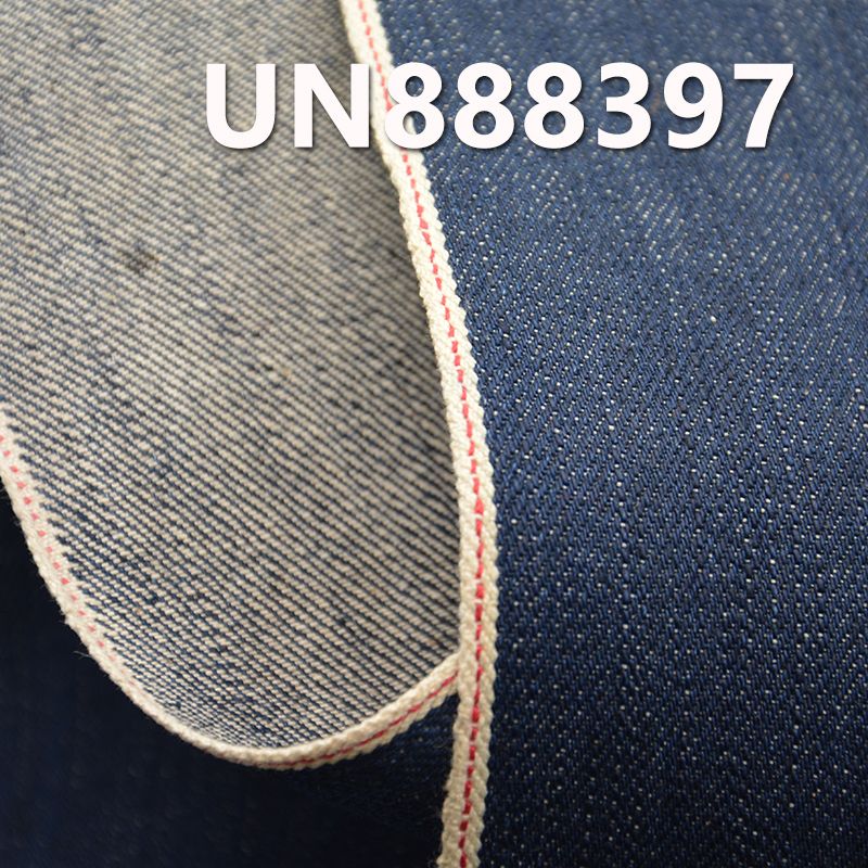 100%棉竹節右斜紅邊牛仔布 13.5oz 30" UN888397