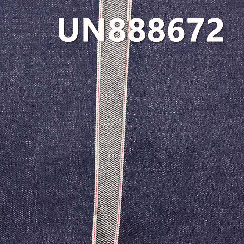 100%棉竹节右斜红边牛仔布 13oz 32/33" UN888672