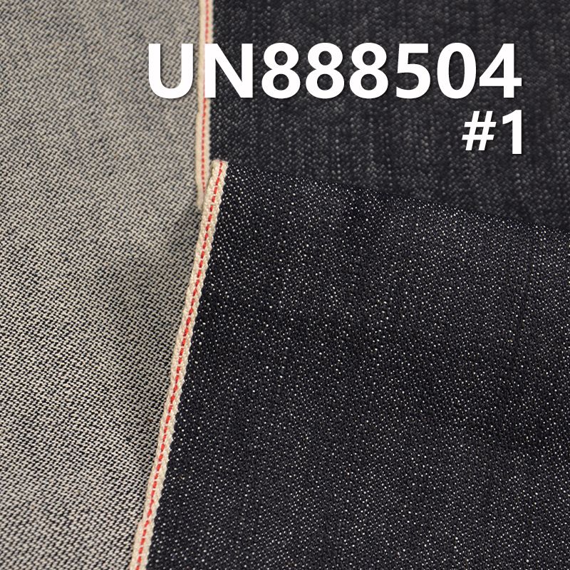 全棉竹节右斜牛仔 14.5oz 31/32" 全棉竹節右斜破卡/网纹紅邊牛仔布 UN888504