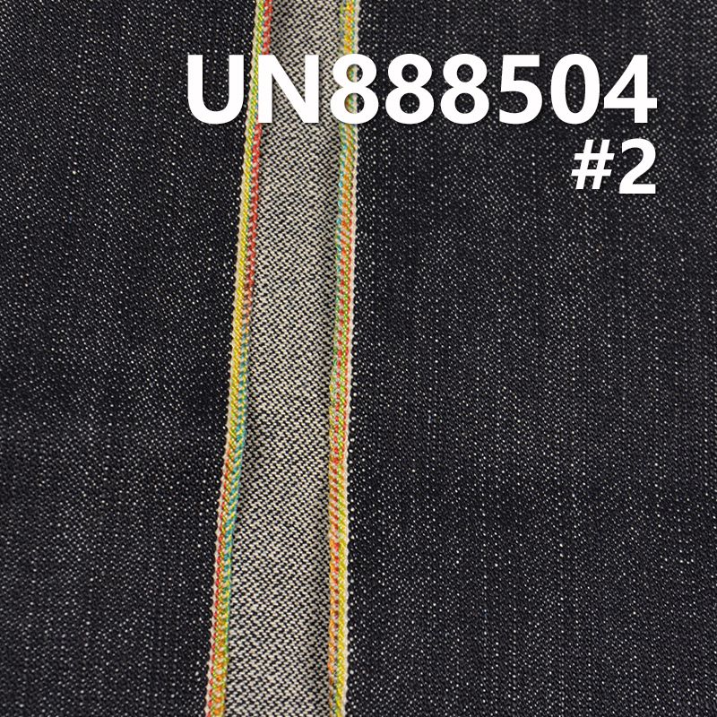 全棉竹節右斜牛仔 14.5oz 31/32" 全棉竹節右斜破卡/網紋紅邊牛仔布 UN888504