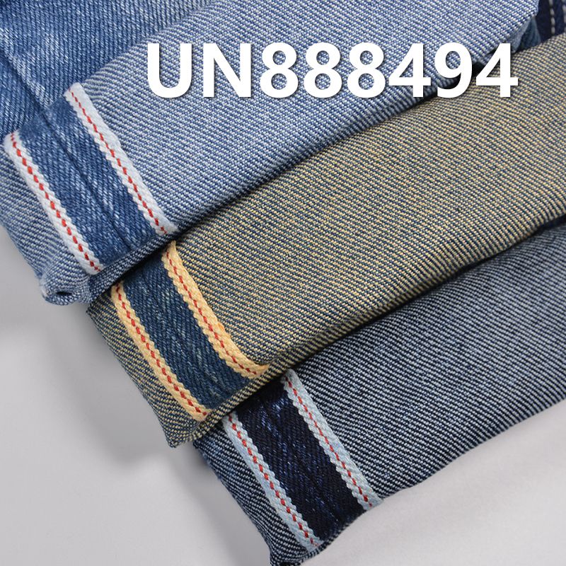 全棉竹節右斜重磅紅邊牛仔布 22oz 32/33" UN888494