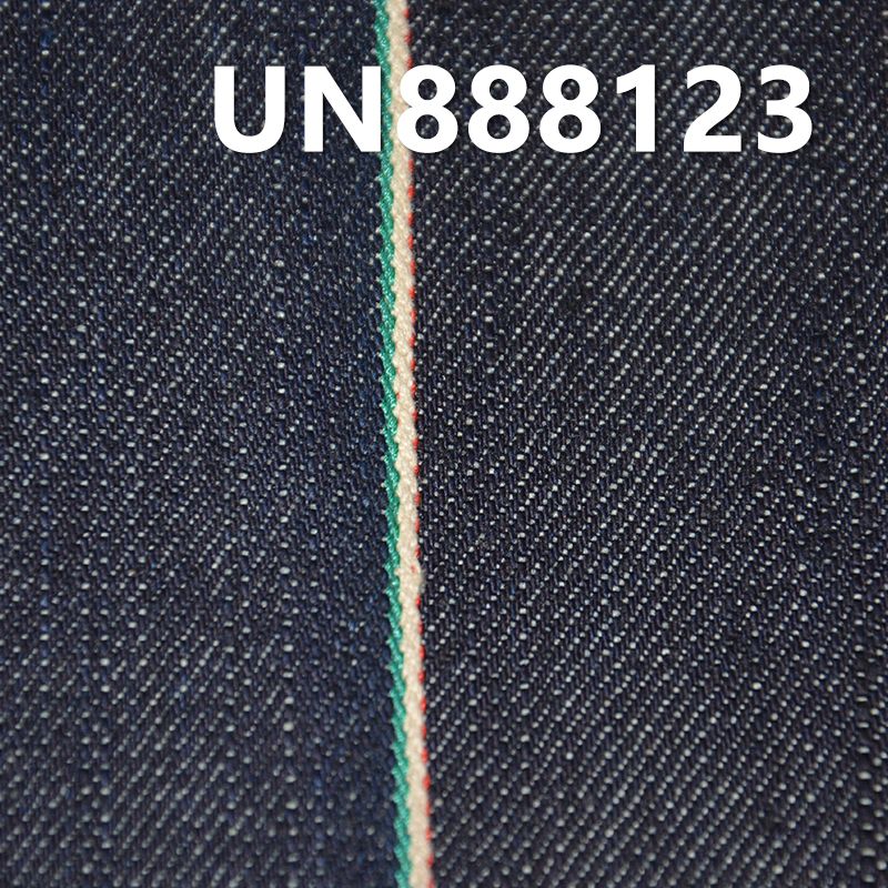 全棉竹節右斜红邊牛仔 13.5oz  UN888123