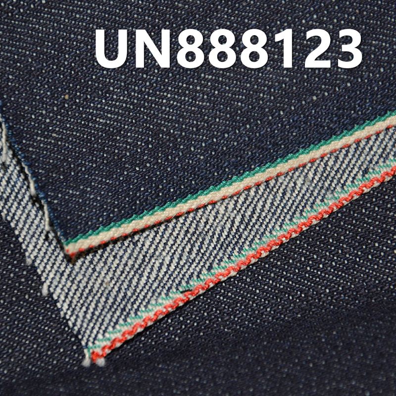 全棉竹節右斜红邊牛仔 13.5oz  UN888123