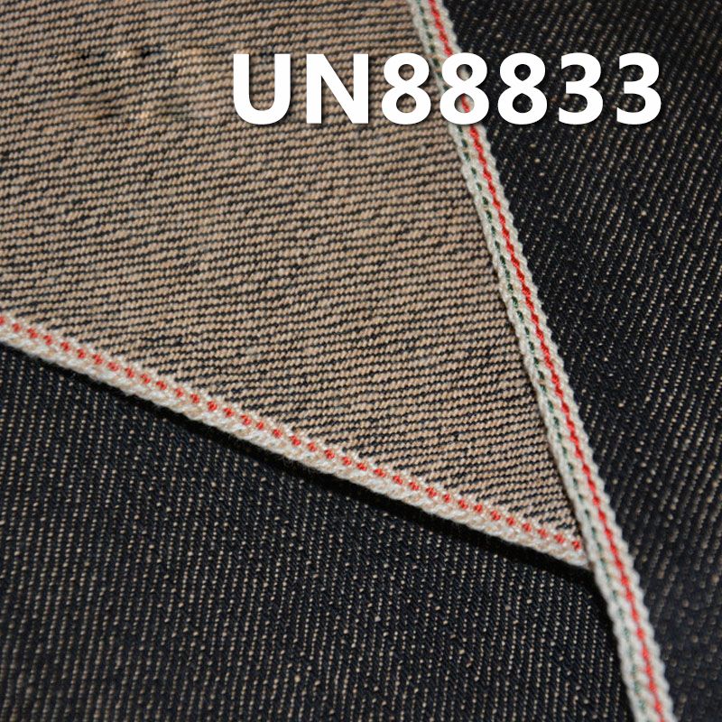 100%棉竹節右斜彩棉底紅邊牛仔布 13oz 33" UN88833