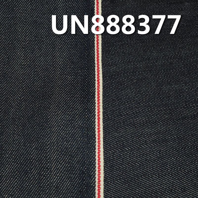 1.5%氨綸98.5%棉竹節右斜紅邊牛仔布 11.7oz 33/34" UN888377