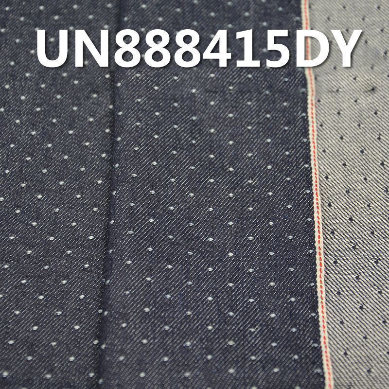 全棉星點提花蘭色牛仔布 11oz 32/33" UN888415DY