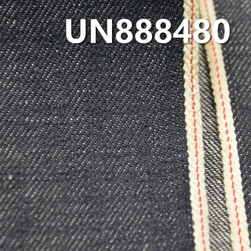 棉亚麻红边牛仔布|11.5安士(oz)竹节棉四片右斜红边牛仔布|赤耳丹宁|牛仔裤 牛仔夹克外套面料