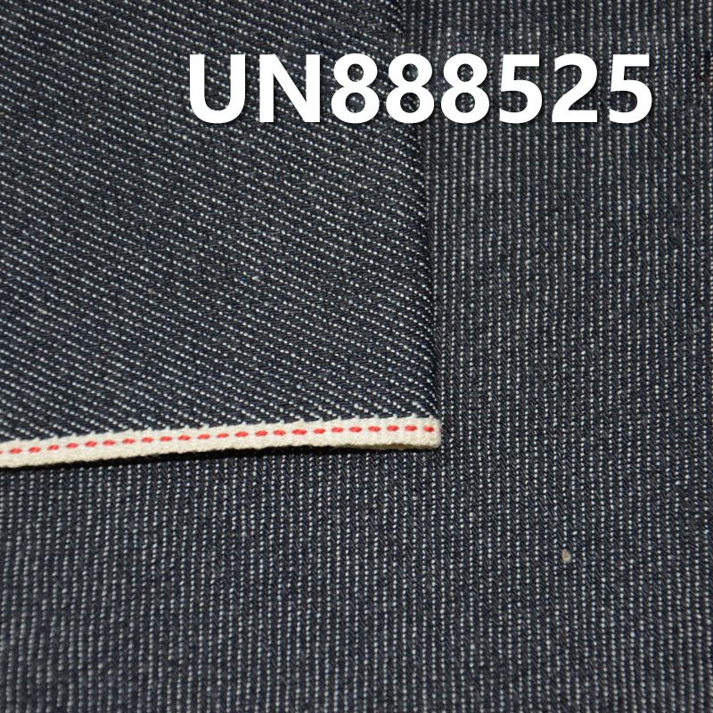 棉彈力竹節牛仔布 11.5OZ 31/32" 98.5%棉1.5%彈力竹節右斜紅邊牛仔布 UN888525