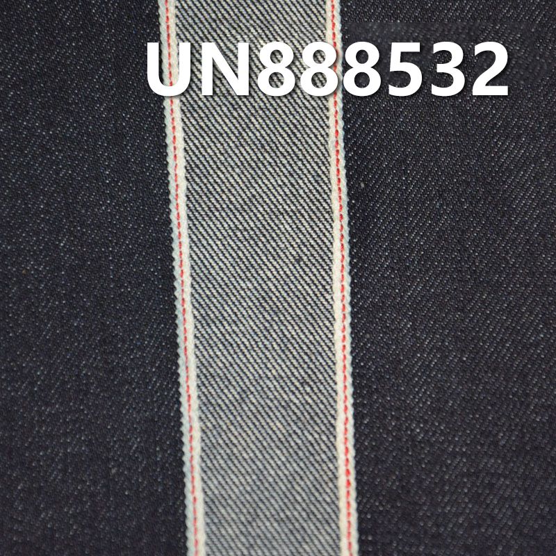 全棉竹节右斜牛仔 12oz 31/32" 全棉竹节右斜红边牛仔布 UN888532