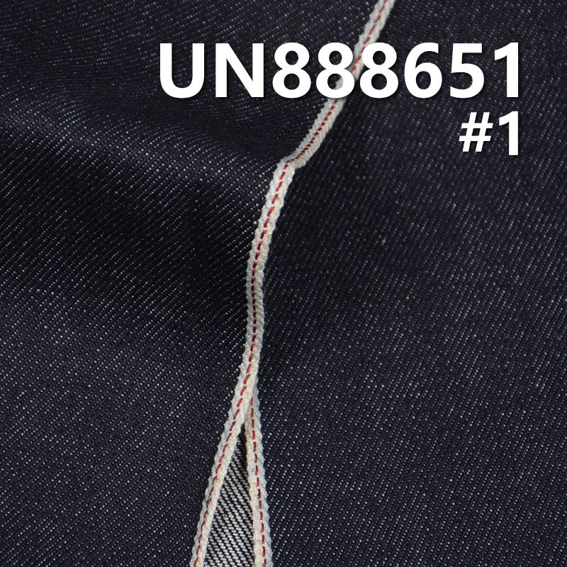 全棉竹节右斜红边牛仔布 12.9oz 30/31" UN888651