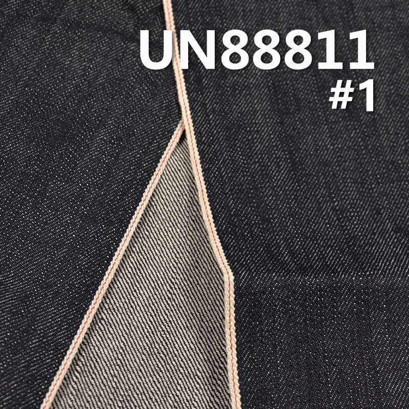 全棉竹节右斜红邊牛仔布 13.5oz 32" UN88811