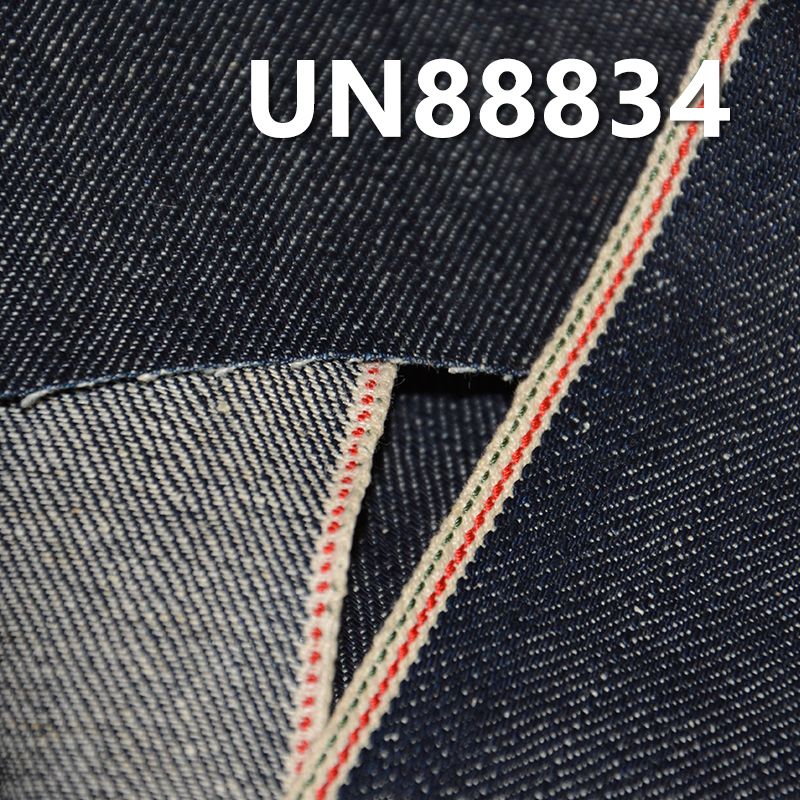 66%棉,34%麻竹節右斜紅邊牛仔布 11.4oz 32/33" UN88834