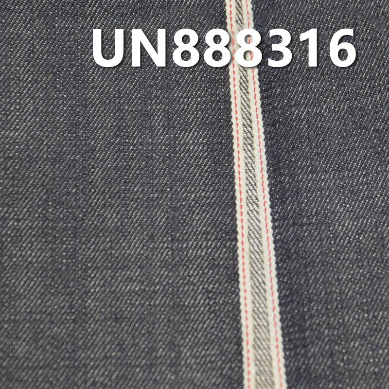 100%棉竹節右斜色邊牛仔布 11oz 30/31" UN888316