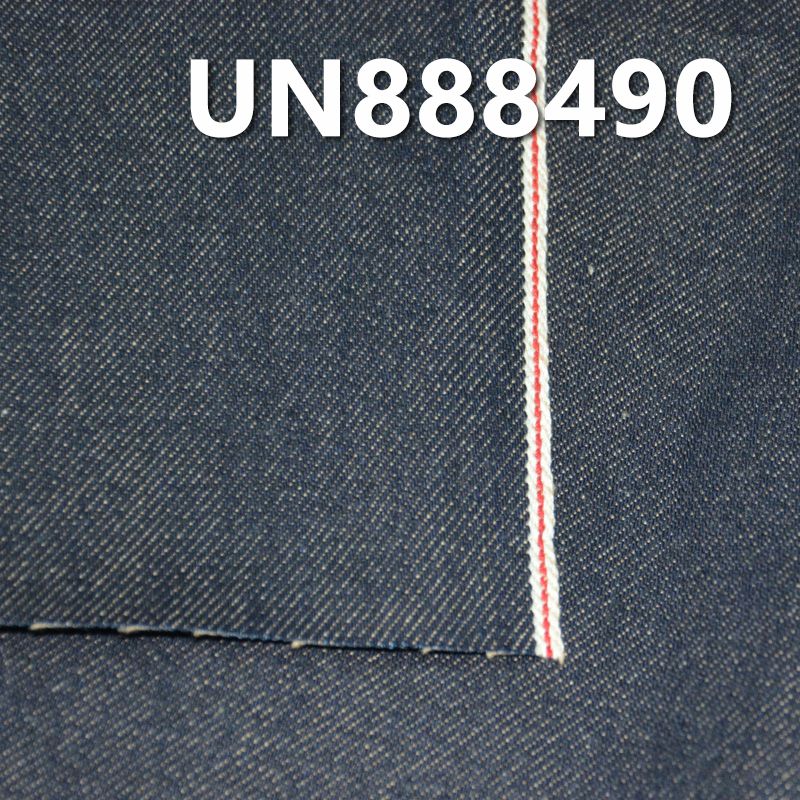 全棉右斜色织牛仔 13oz 32/33" 全棉右斜色織紅邊牛仔布 UN888490