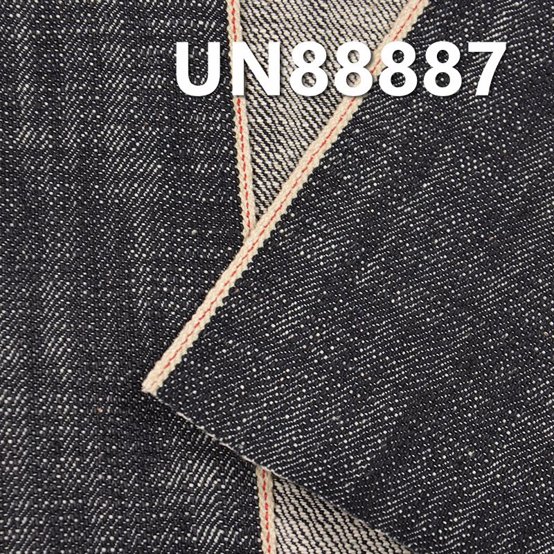 100%棉非洲粗竹右斜红邊牛仔布 15.5oz 32" UN88887