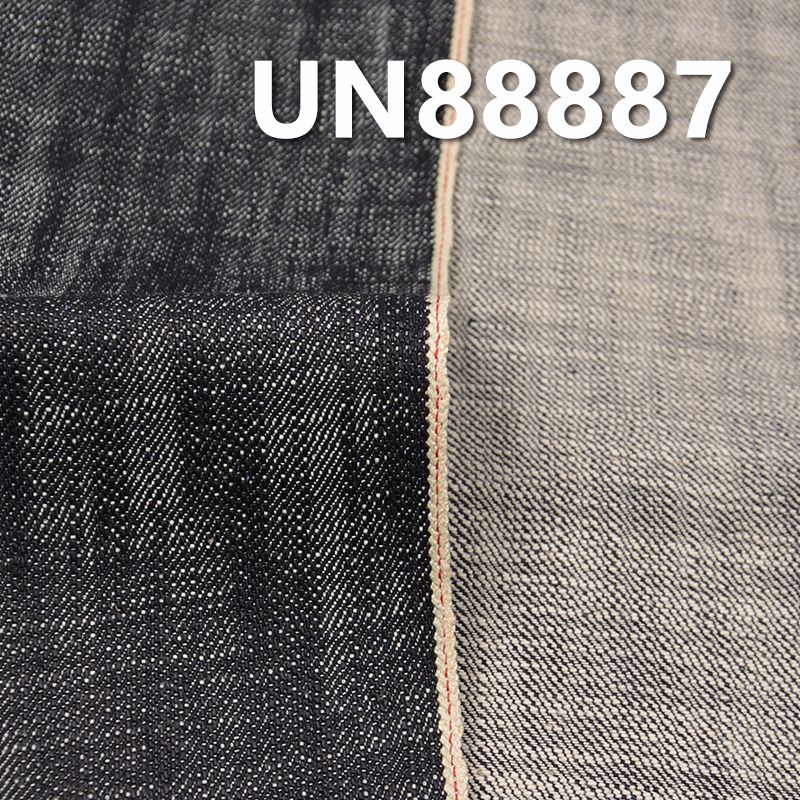 100%棉非洲粗竹右斜红邊牛仔布 15.5oz 32" UN88887