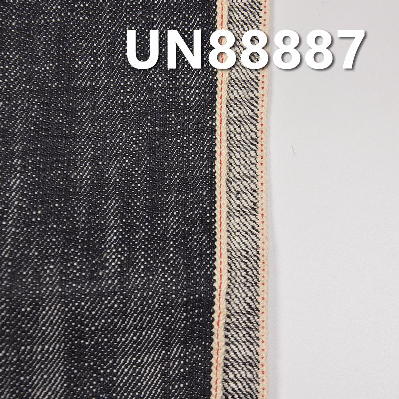 100%棉非洲粗竹右斜紅邊牛仔布 15.5oz 32" UN88887