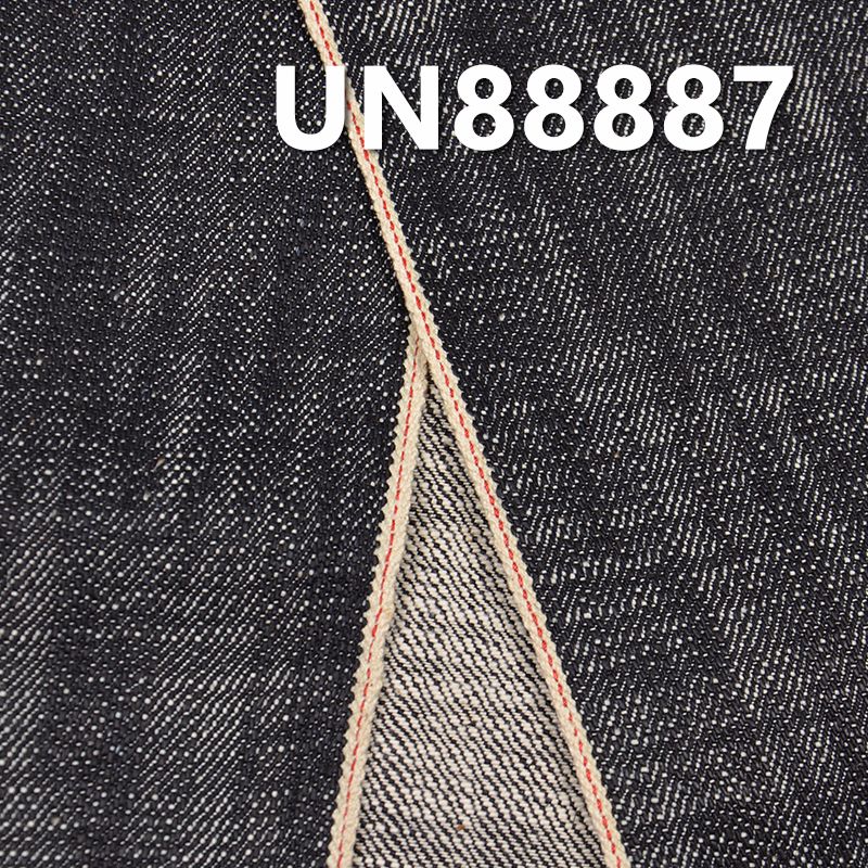 100%棉非洲粗竹右斜紅邊牛仔布 15.5oz 32" UN88887