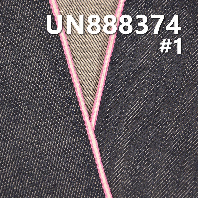 100%棉竹节右斜红边牛仔布 13oz 29/30" UN888374