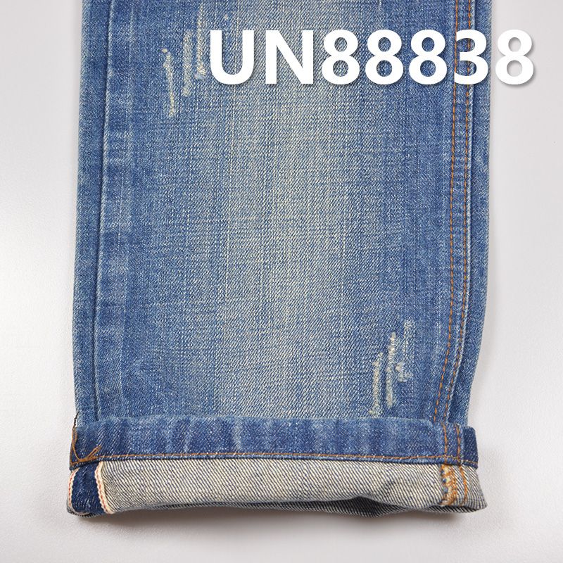 100%棉竹节右斜红边牛仔布 13.5oz 32-33" UN88838