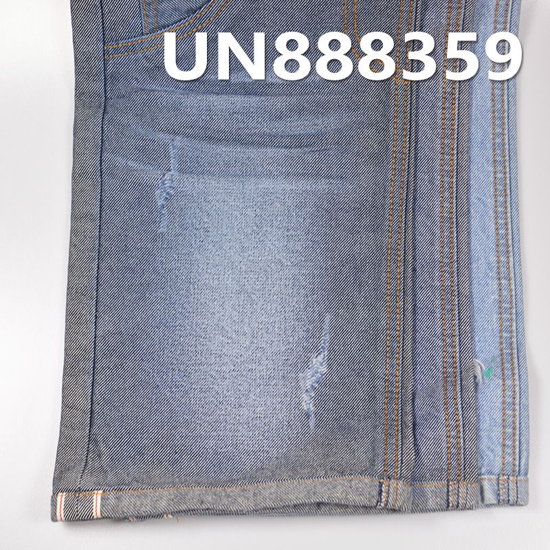 100%棉底抓毛右斜红边牛仔布 13oz 34/35" UN888359