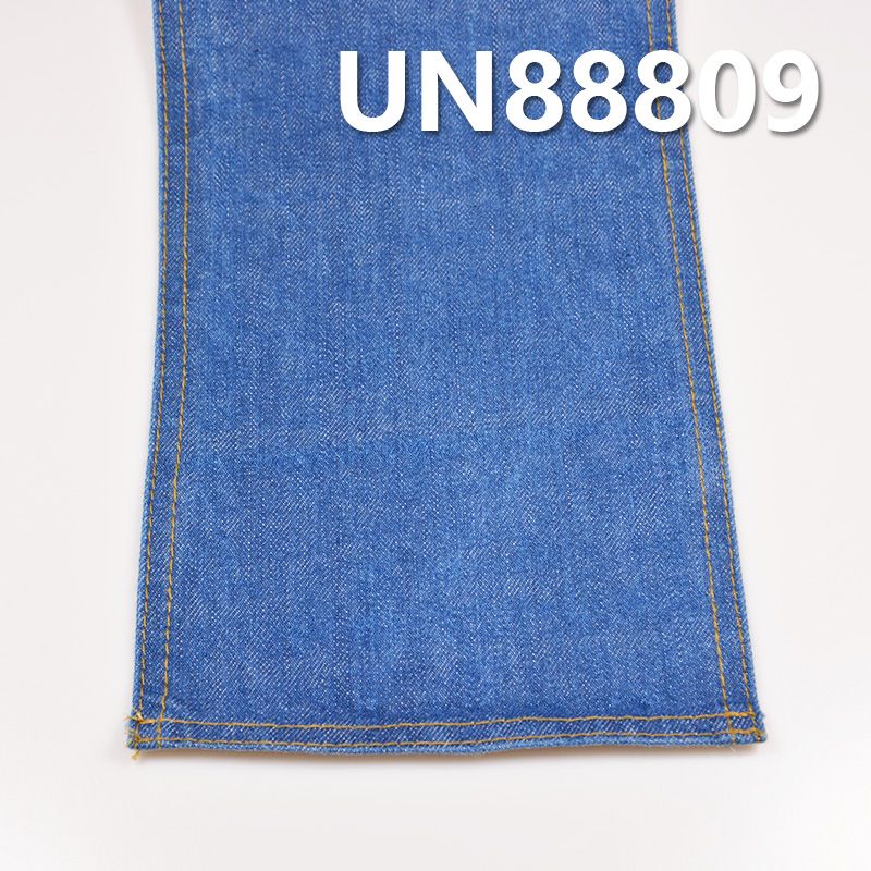 全棉竹节右斜彩棉底红边牛仔布 14oz 32" UN88809