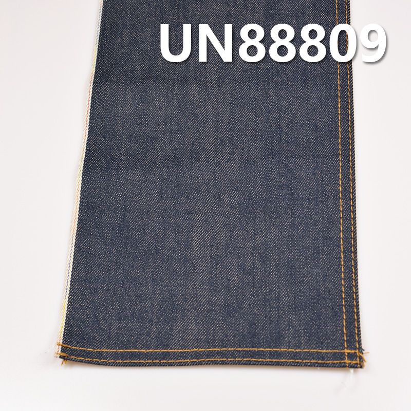 全棉竹節右斜彩棉底紅邊牛仔布 14oz 32" UN88809