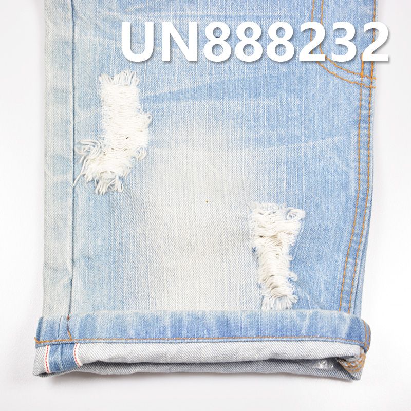 全棉竹節右斜紅邊牛仔布 13.5oz 32/33” UN888232