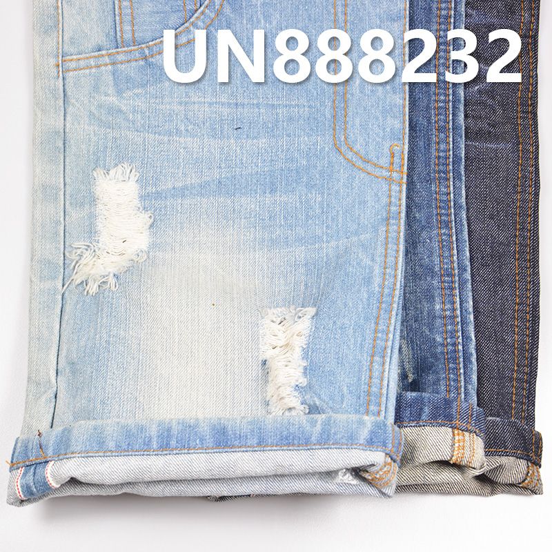 全棉竹节右斜红边牛仔布 13.5oz 32/33” UN888232