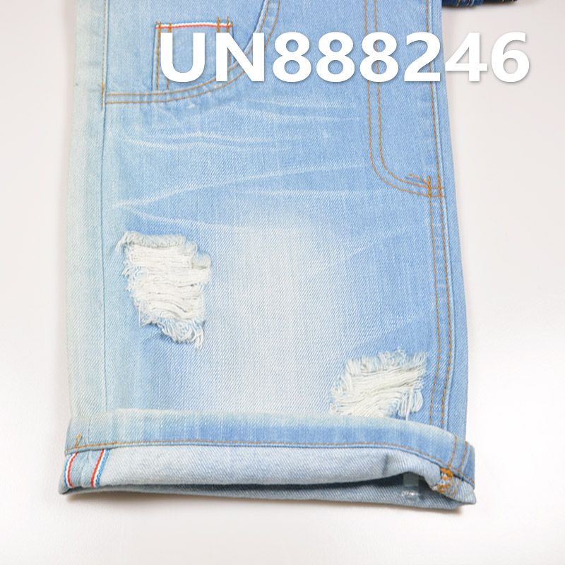 全棉竹节右斜红边牛仔布 11.2oz 32/33” UN888246