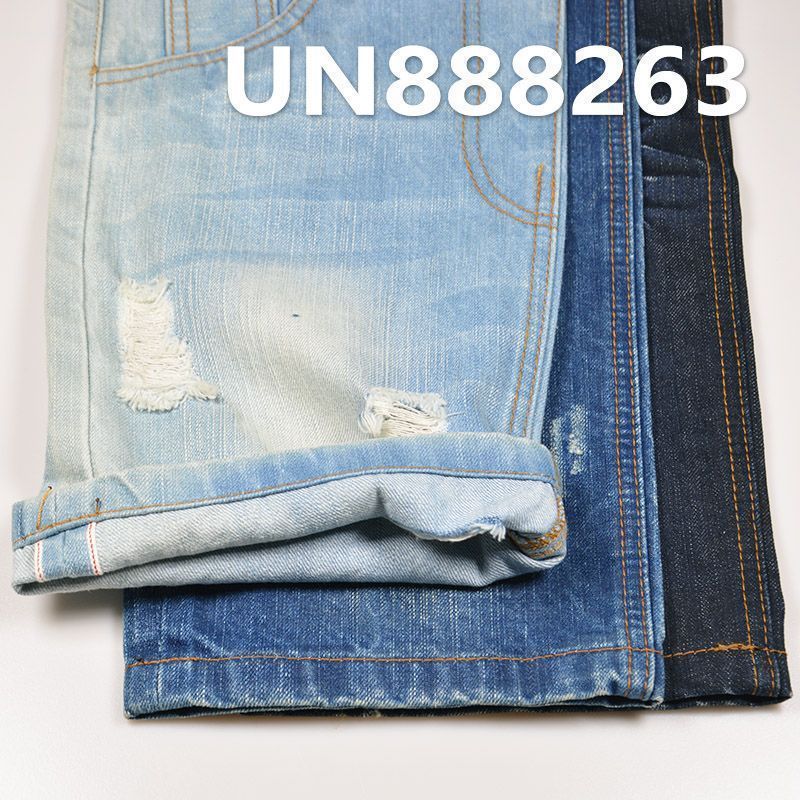 全棉竹节右斜红邊牛仔布 13oz 31/32” UN888263