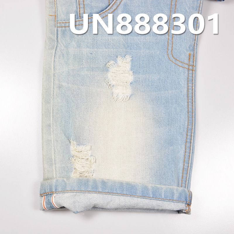 100%棉竹節右斜紅邊牛仔布 13oz 30/31" UN888301