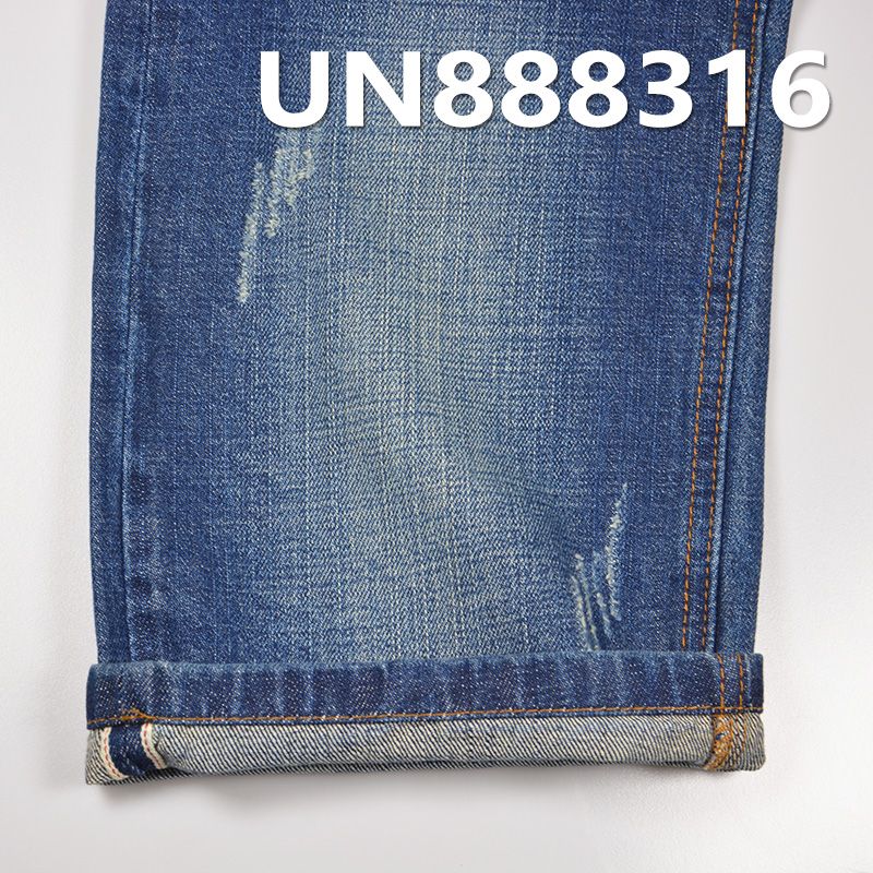 100%棉竹节右斜色边牛仔布 11oz 30/31" UN888316