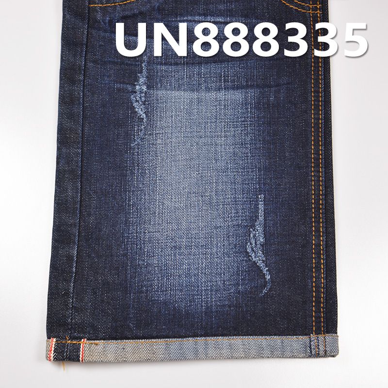 100%棉竹節右斜紅邊牛仔布 12.4oz 31/32" UN888335