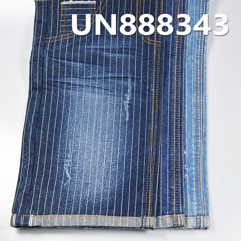 100%棉右斜紅邊條子牛仔 13oz 32/33" UN888343