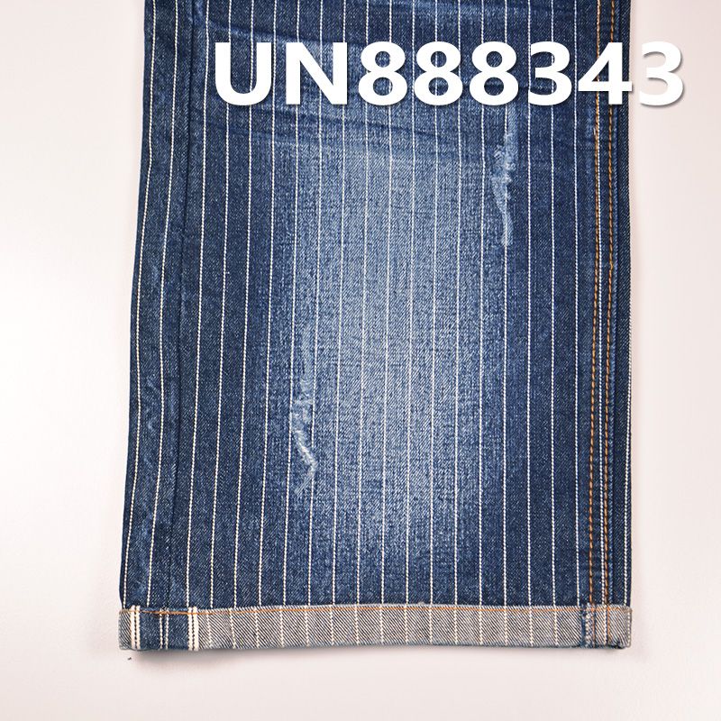 100%棉右斜红邊条子牛仔 13oz 32/33" UN888343