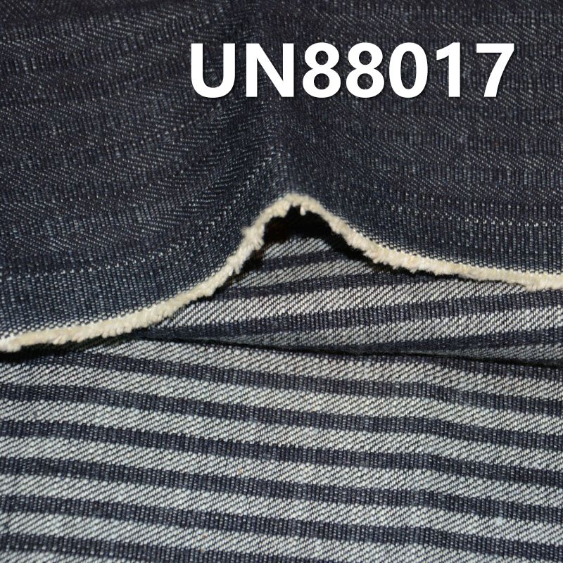 全棉竹節提花條子牛仔布 12.5oz 58/59" UN88017